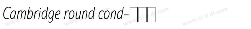 Cambridge round cond字体转换